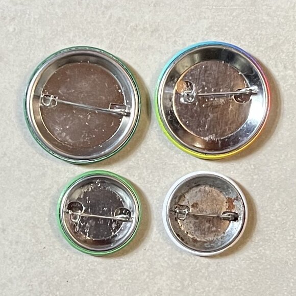 4 RARE LUSH Staff Buttons: Tuca Tuca & Karma Perfumes/Fighting Animal Testing - Picture 2 of 2